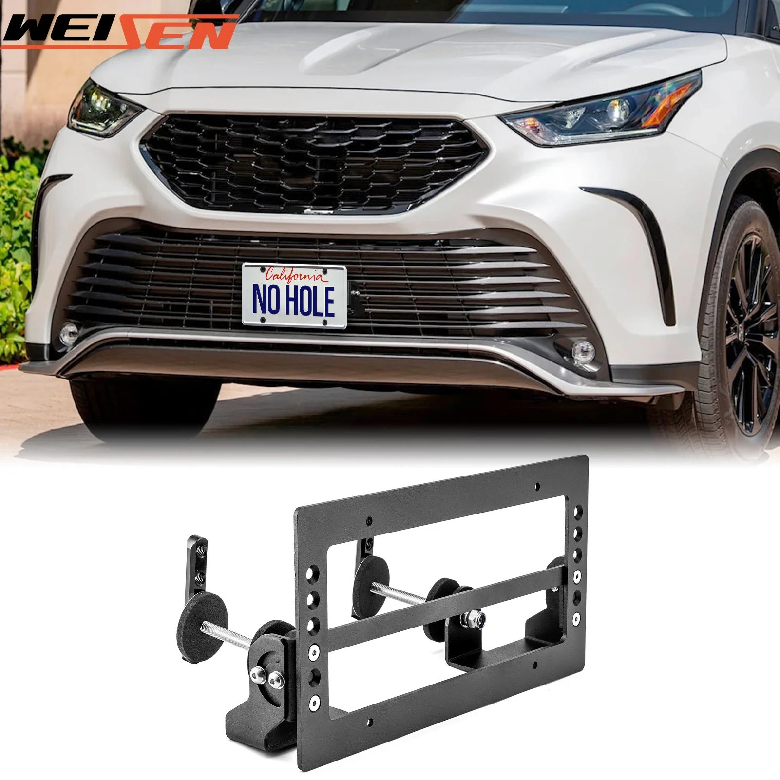 

For TOYOTA 4RUNNER 86 AVALON CAMRY COROLLA IM HIGHLANDER MIRAI PRIUS RAV4 SEQUOIA Grille License Plate Holder/Mount/Bracket Kit