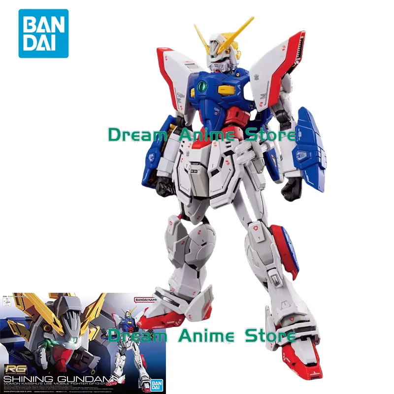 

Bandai Original GUNDAM RG 1/144 Anime Model SHINING GUNDAM Action Figure Assembly Model Toys Collectible Gifts for Children