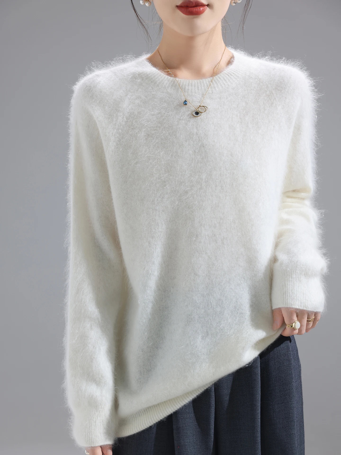 

New Fashion Autumn Winter Woman Sweater Luxury Female 100% Merino Wool Knitted Pullover Elegant Ladies Long Sleeve Clothing Tops