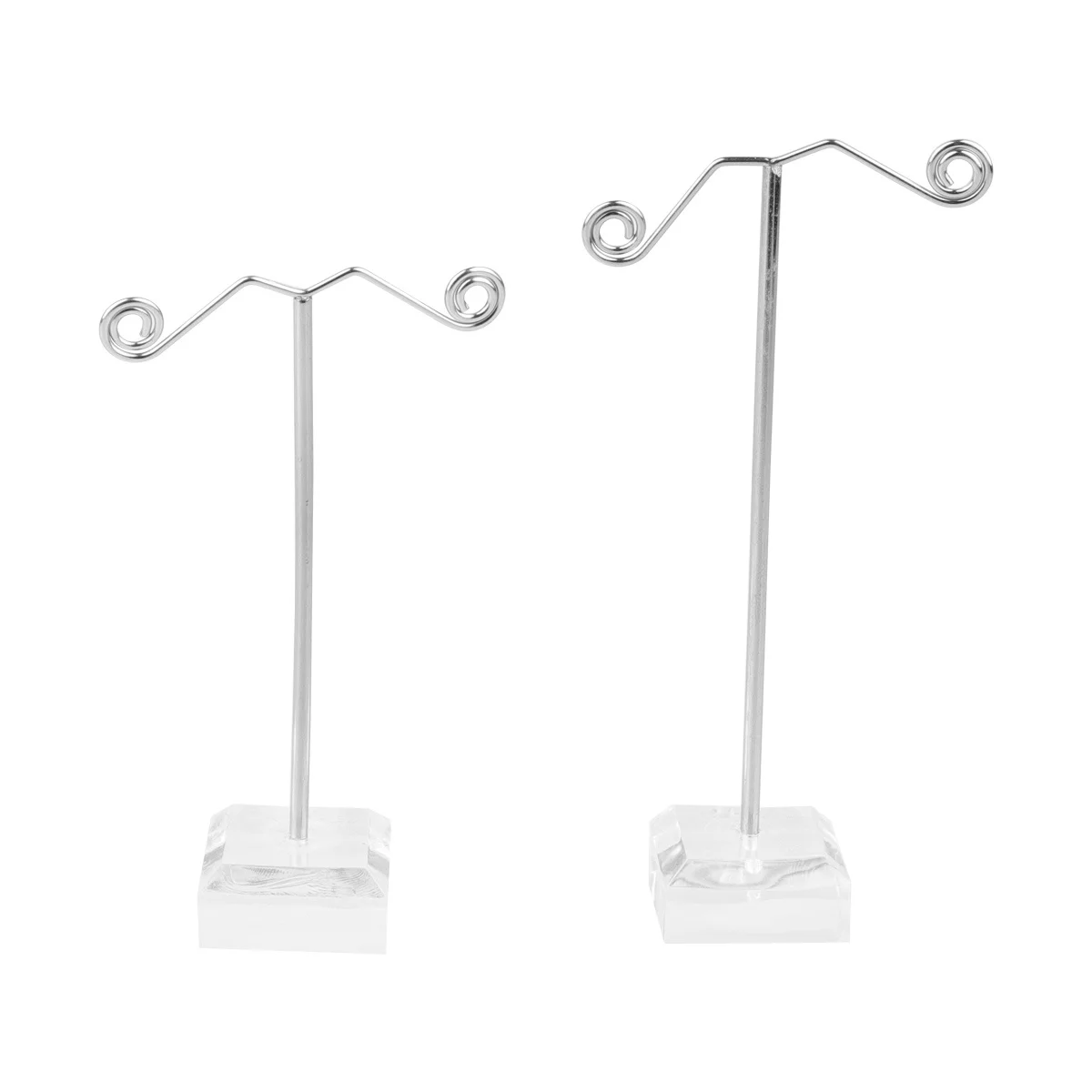 

1Set Earring Holder Acrylic Base Iron Rack Jewelry Stand Mini Ring Storage Rack Organizer for Bedroom Home Shop Display