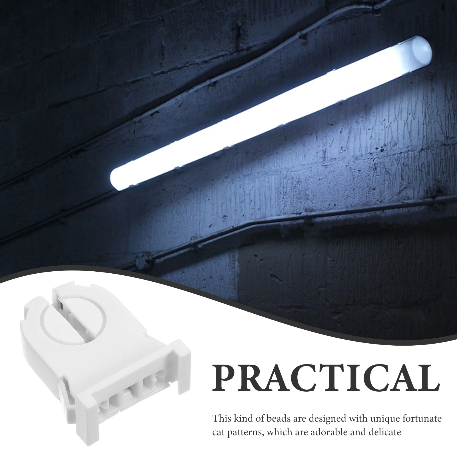 

20 Pcs Light Tube Holder Lamp Bracket Clips Plastic Pipe Clamp LED Mounting Brackets Sturdy Exhibitions Displays Shopping Malls