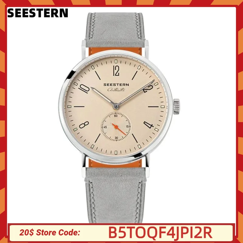 SEESTERN Simple Watch of Men Automatic Mechanical Wristwatches ST1701 Movement Sapphire Crystal Ultra Thin Fashion Clock New 382