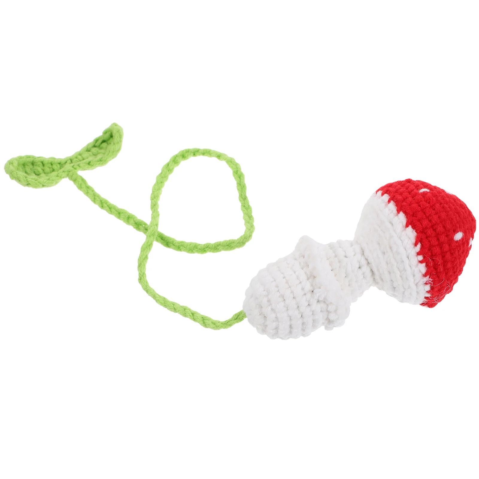 

Crochet Mushroom Car Rearview Mirror Pendant Lightweight Woven Hanging Ornament Decorative Mushroom Car Accessories