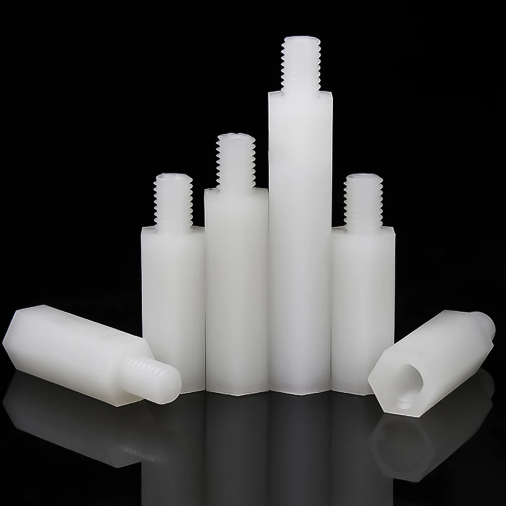 Male to Female Hex Nylon Motherboard Standoff Board Rack Stud Column Spacing Screws PCB Insulation Bolts M2 M2.5 M3 M4 M5 M6