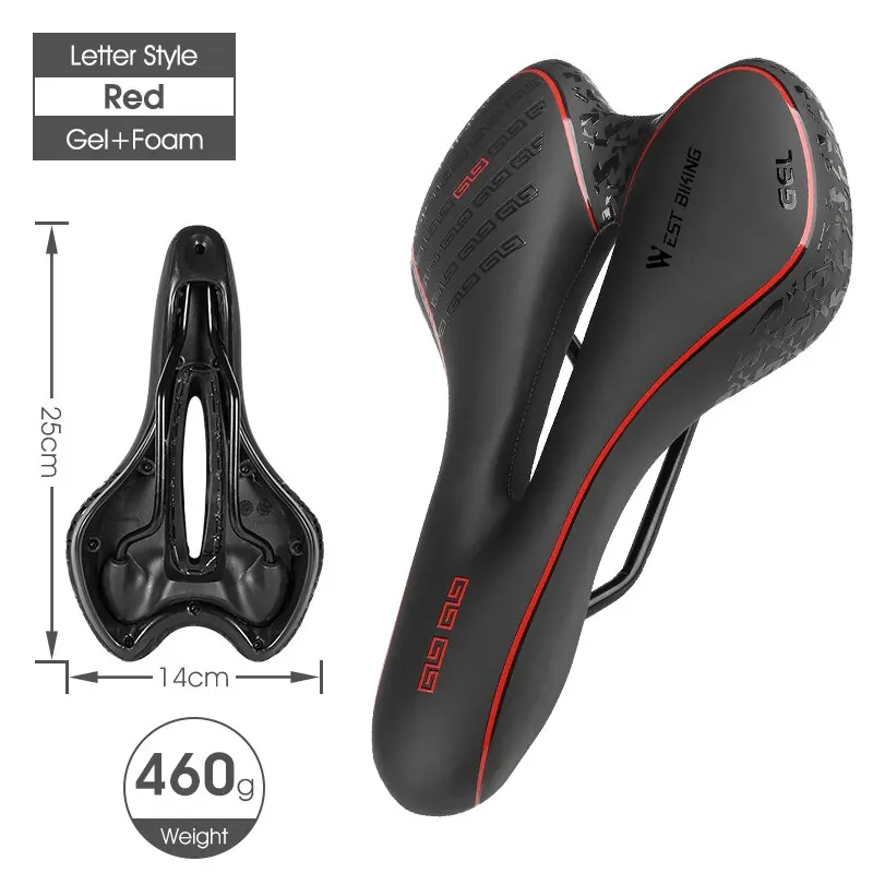 Mtb mountain rade fahrrad sitz pu leder gel schmerzlos radfahren kissen bmx komfortable stoßfest teile