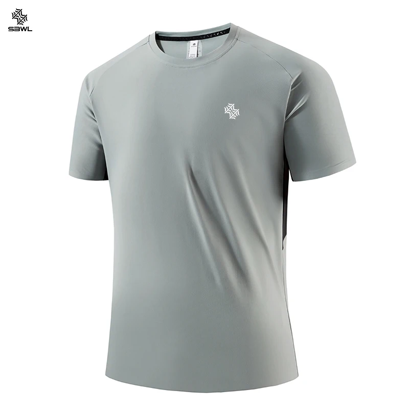 2pcs Quick Drying Men's Running T-shirt Fitness Sports T Shirt Gym Training Tees Breathable Jogging Casual Sportswear Unisex Top image 5
