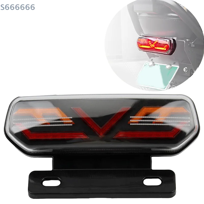 

Brake Light Accessory for Motorcycle, 12V Rear Lamp with Direction Blinker, Compatible with ATVs
