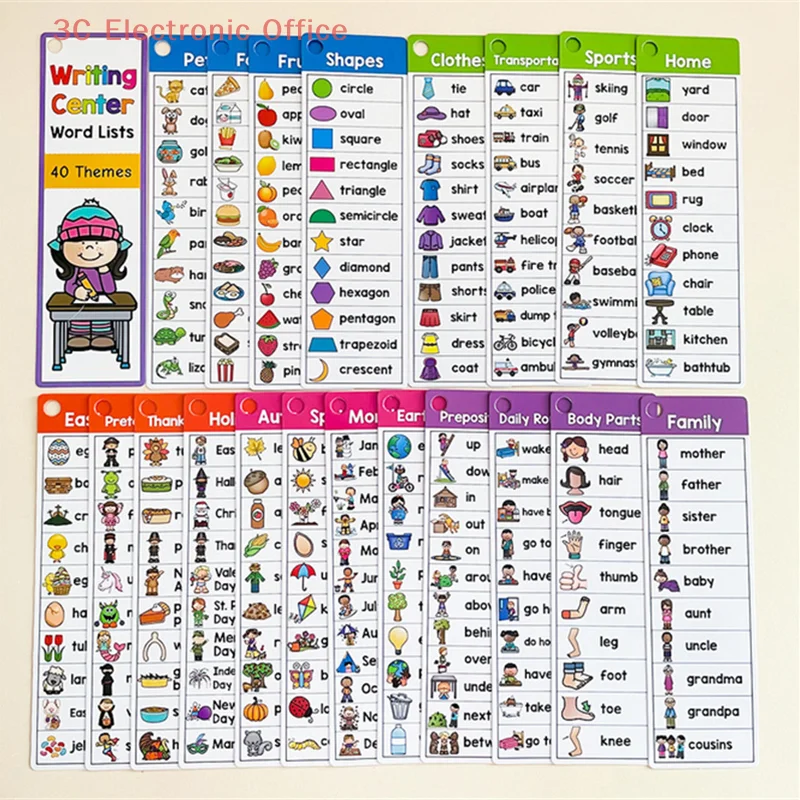 البطاقات التعليمية المفردات الإنجليزية للأطفال موسم الطقس الحيوان الكلمات اليومية وسائل تعليمية رياض الأطفال المدرسة الابتدائية التعلم