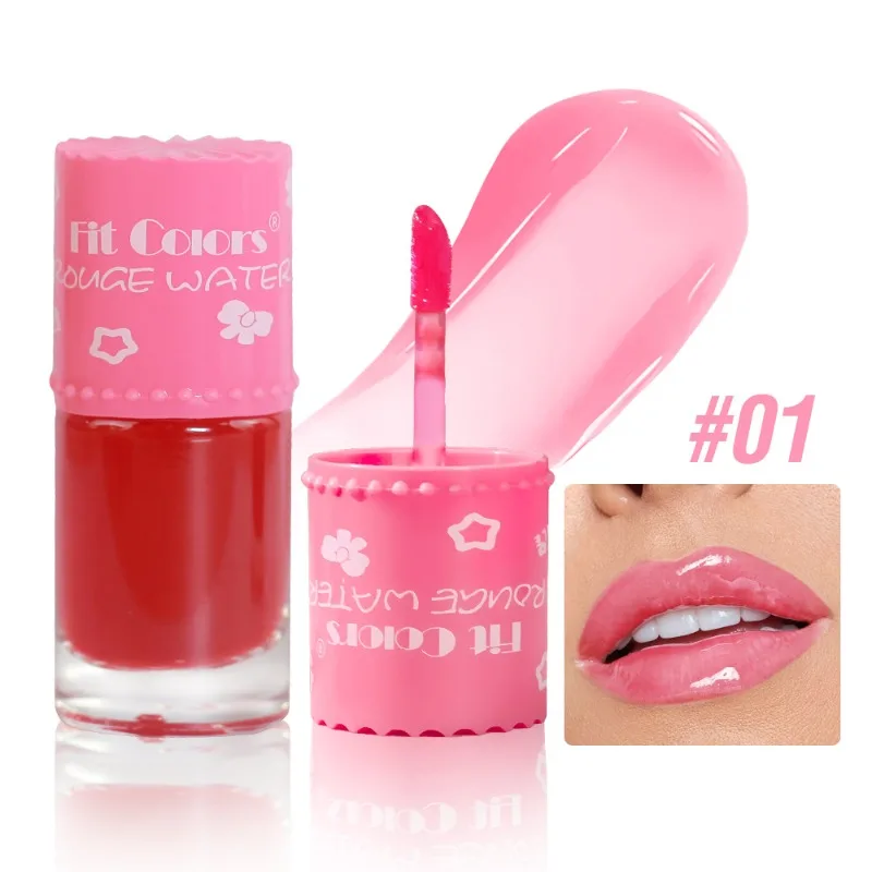 6-farbige Transferfestigungsformel für Lippen- und Wangenflecken, feuchtigkeitsspendender Lipgloss, Rouge-Tönung, langlebig, einfache Anwendung für ein natürliches Aussehen