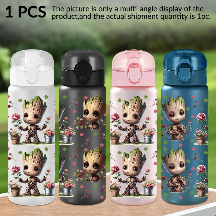 

1Pc Disney Groot Floral Pattern 26oz Plastic Water Bottle Outdoor Sports Water Cup Birthday/Homecoming Gift