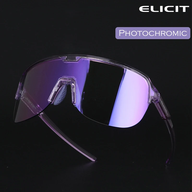 

ELICIT Photochromic Cycling Sunglasses MTB Mountain Road Bicycle Eyewear Sports Running Bike Glasses Polarized Lens For Men Wome