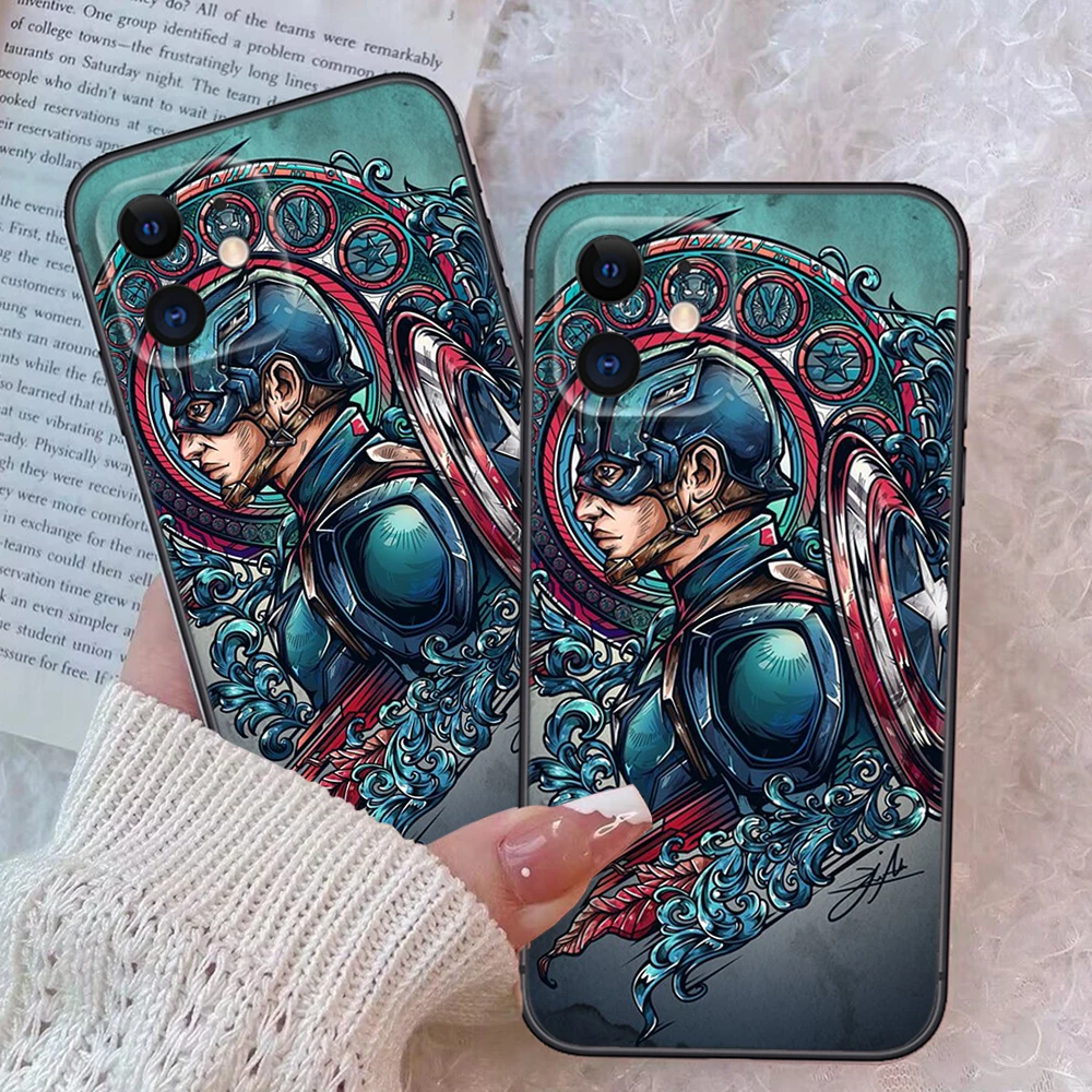 Z44 Captain America Soft Case for Xiaomi Redmi 7A 8 8A 9 9A 9C NFC 10A 9T 10X Note 8T 10 Pro Max 11 11S