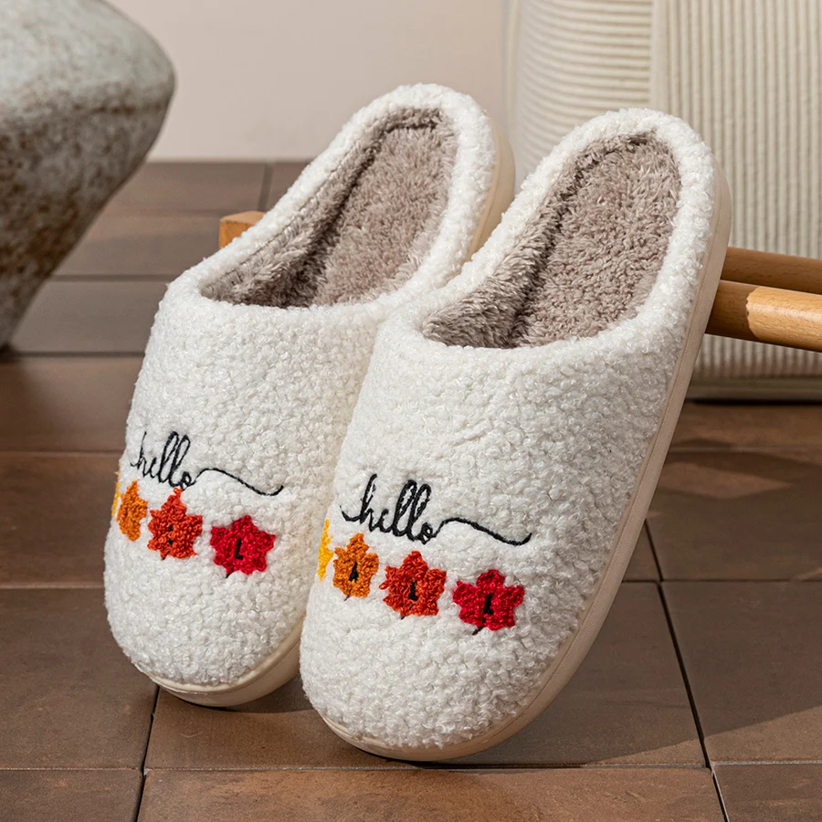 Christmas Tree Women's Slippers Indoor Soft Breathable Comfortable Festival Couple Fashion Winter Holiday Christmas Shoes image 4