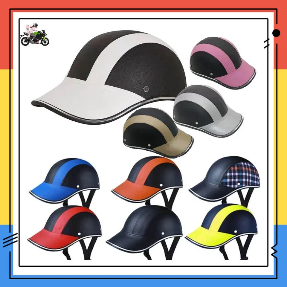 Hot Sales Motorcycle Half Helmet Men’s Baseball Cap Half Face Helmet Safety Protection Anti-Fall Anti-UV  Hat Helmets Motorcycle