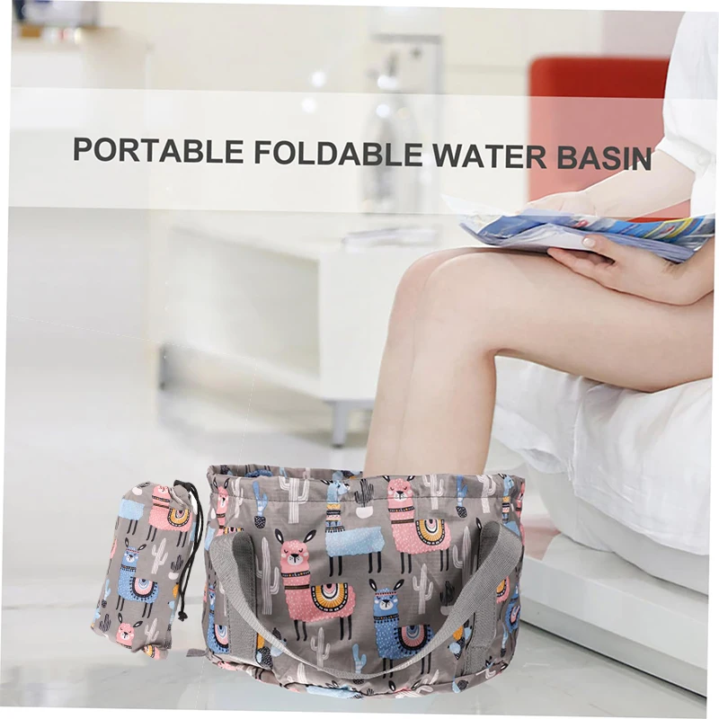 Travel Foldable Footbath Waterproof Multifunctional Outdoor Fishing LaundryWith Storage Bag LargeCapacity Footbath Folding Basin