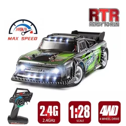 WLtoys284010/284131 1/28 RC Cars ze światłami LED 2.4G 4WD 30Km/H Metalowe podwozie Elektryczne szybkie terenowe zabawki do driftu dla dzieci