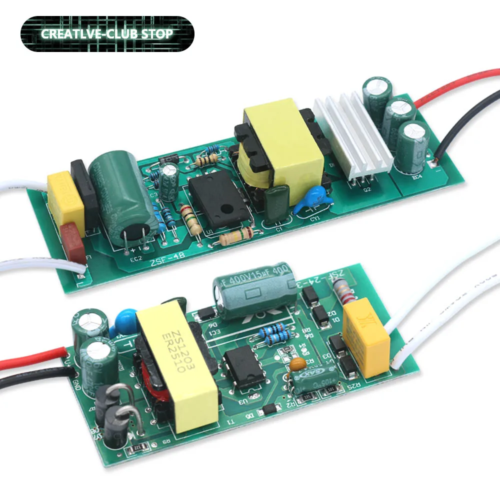 6W 15W 36W 48W AC 220V Sterownik żarówki LED DC 12V Transformator oświetleniowy Stałe napięcie Urządzenie na PCB do taśmy LED