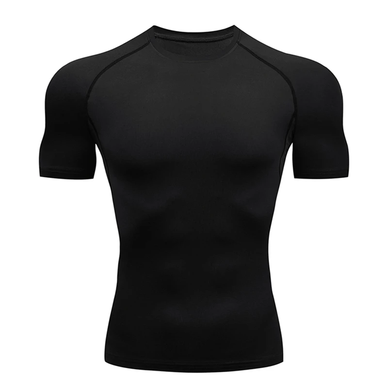 T-shirt sportiva aderente uomo in poliestere