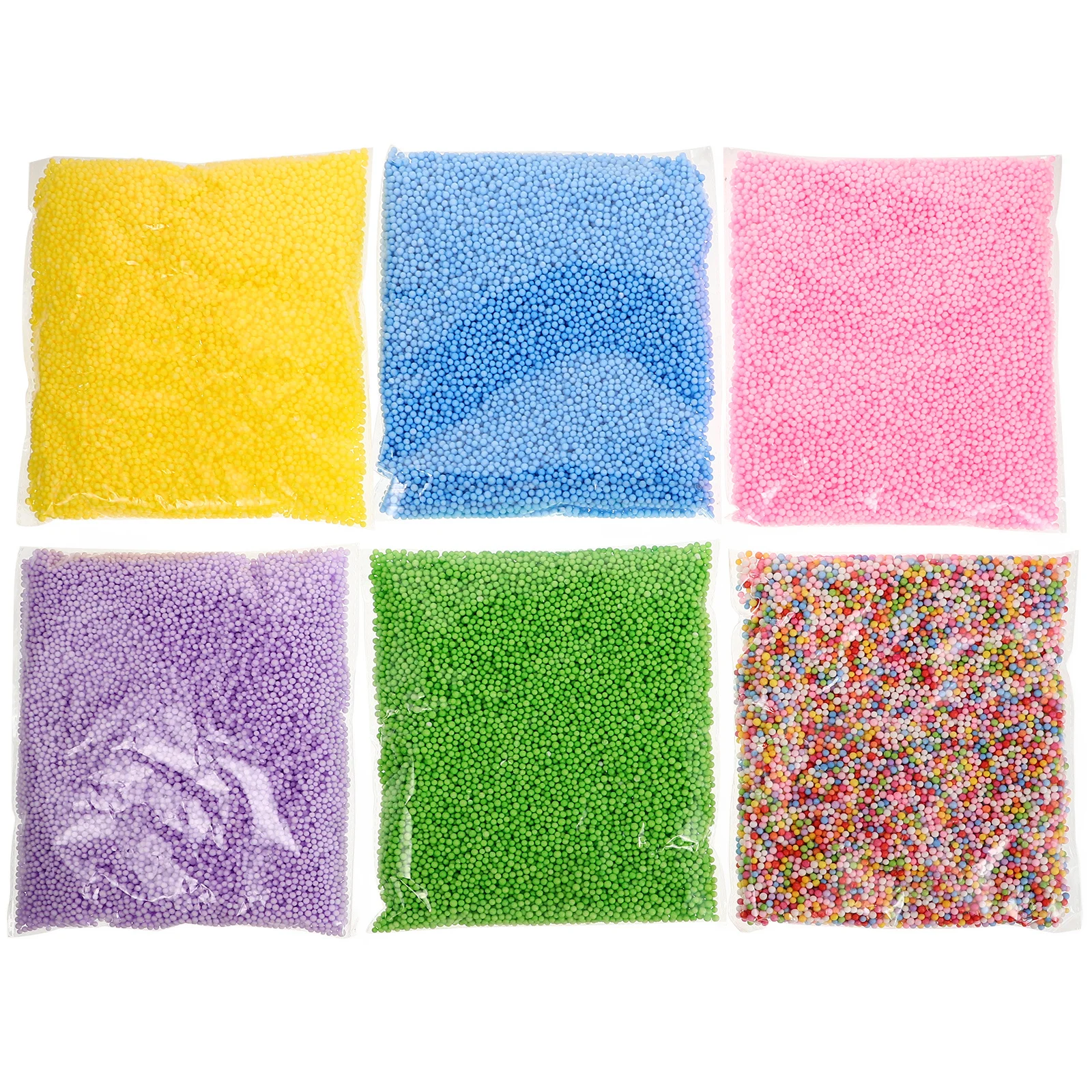 

6 Bags Colorful Micro Foam Beads Kids DIY Craft Projects Craft Foam Bead Materials Decorative Beads for Crafts