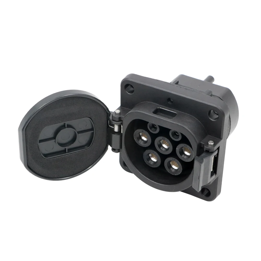 ERDAN GB/T EV Socket 11/22KW para cargador de vehículo eléctrico estándar de China y adaptador 16/32A GBT EVSE Socket