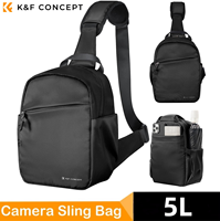 K&F Concept 5L Camera Sling Bag Outdoor Waterproof Crossbody Shoulder Bag DSLR/SLR Photography Camera Case Lightweight Backpack