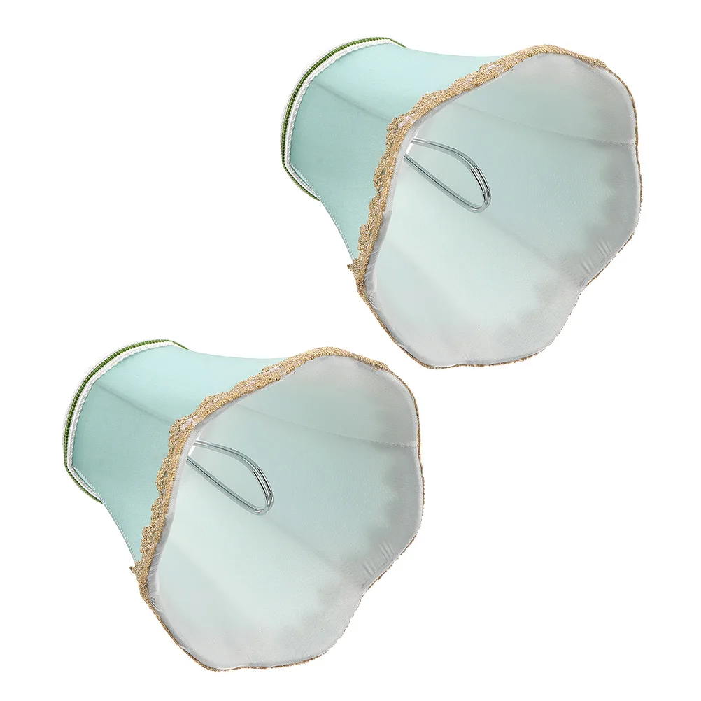 

2pcs Elegant Lamp Shades Cloth Art Lamp Covers Household Light Cover For Floor Ceiling Wall Lamps Dust Protection Durable
