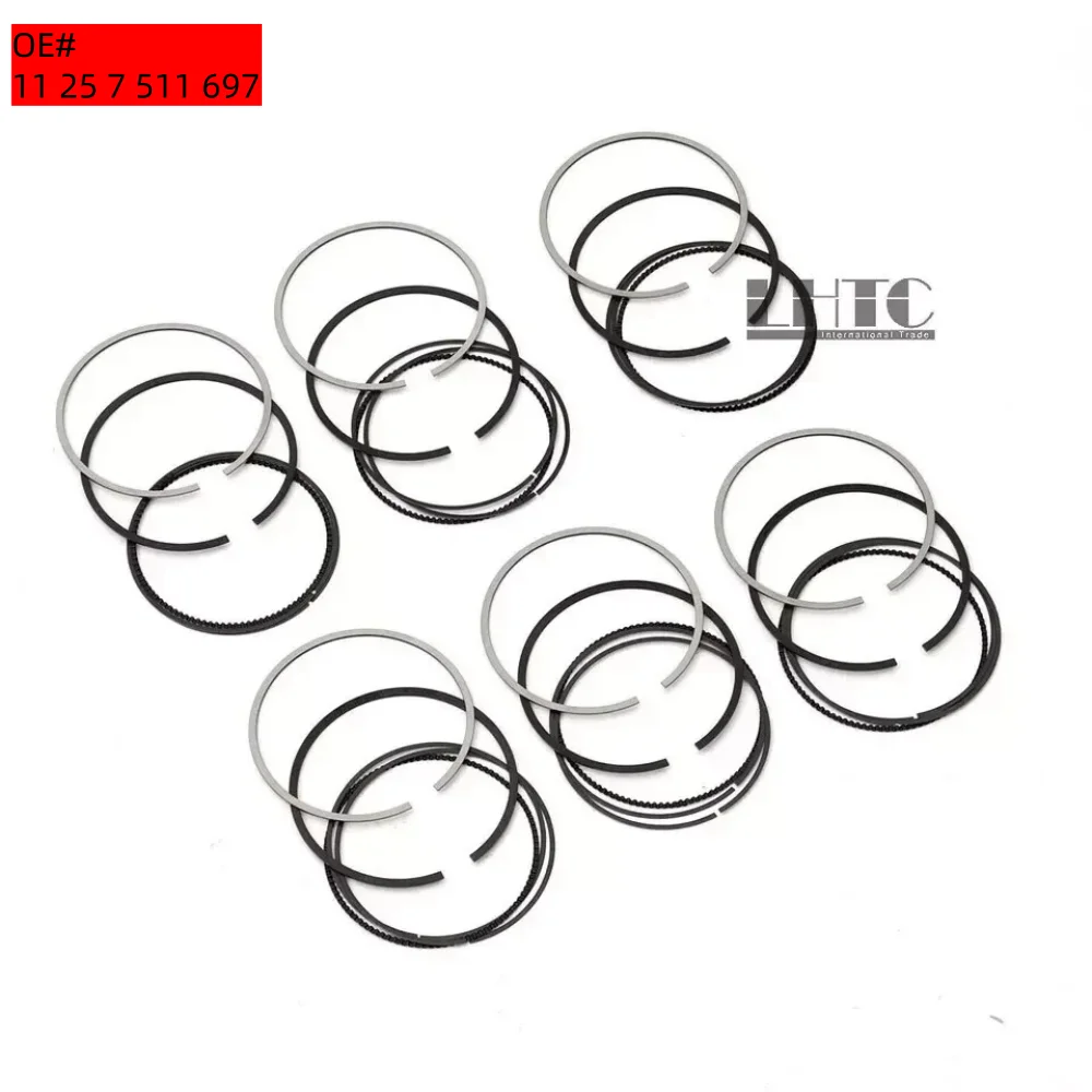 

6x Piston Rings Set STD For BMW 325i 530i 730i X3 Z4 E46 E60 E65 M54 2.5 3.0 OE# 11257511697
