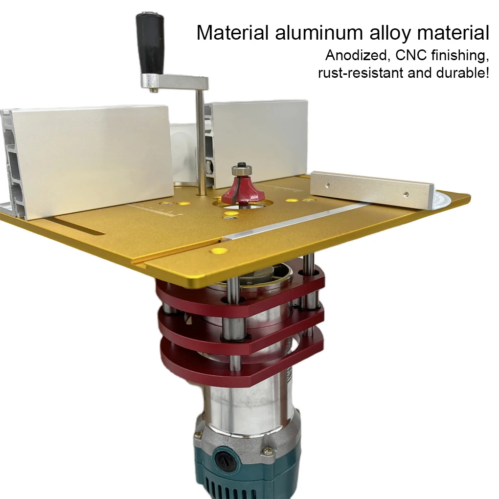 

Aluminum Router Table Insert Plate Router Lift Kit for 65mm Diameter Motors Woodworking Workbench Trimmer Engraving Machine Tool