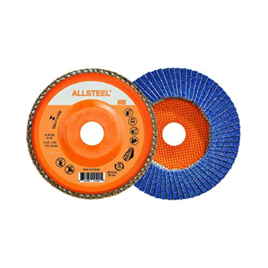 

WALTER 15W454 ALLSTEEL Flap Discs - [Pack of 10] 4-1/2 in. Abrasive Disc for Metal Deburring Finishing