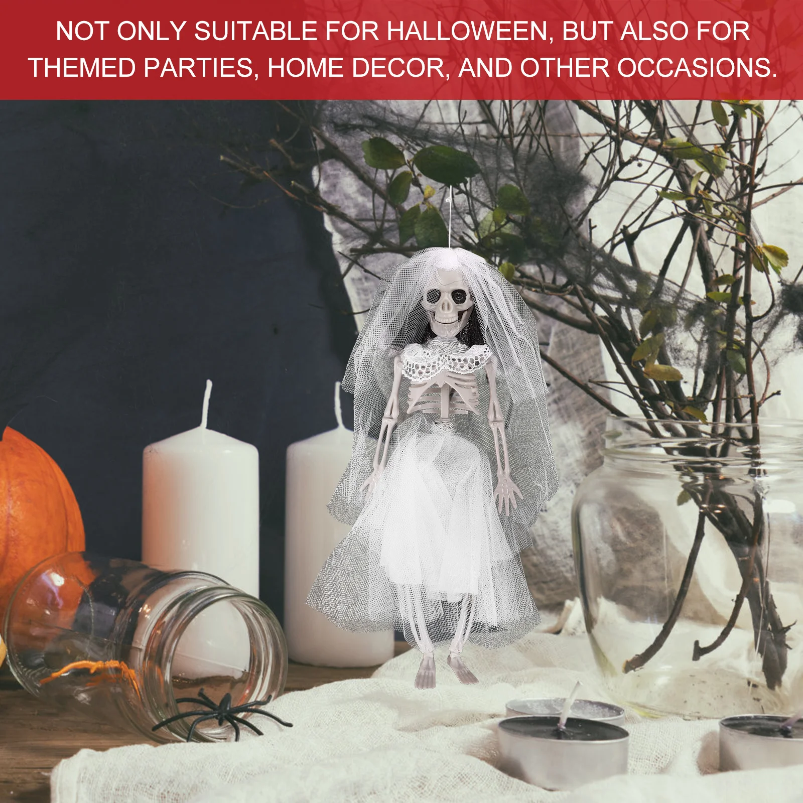 

Wedding Bride Hanging Ornament Halloween Party Decor Desktop Craft Indoor Statue Decoration