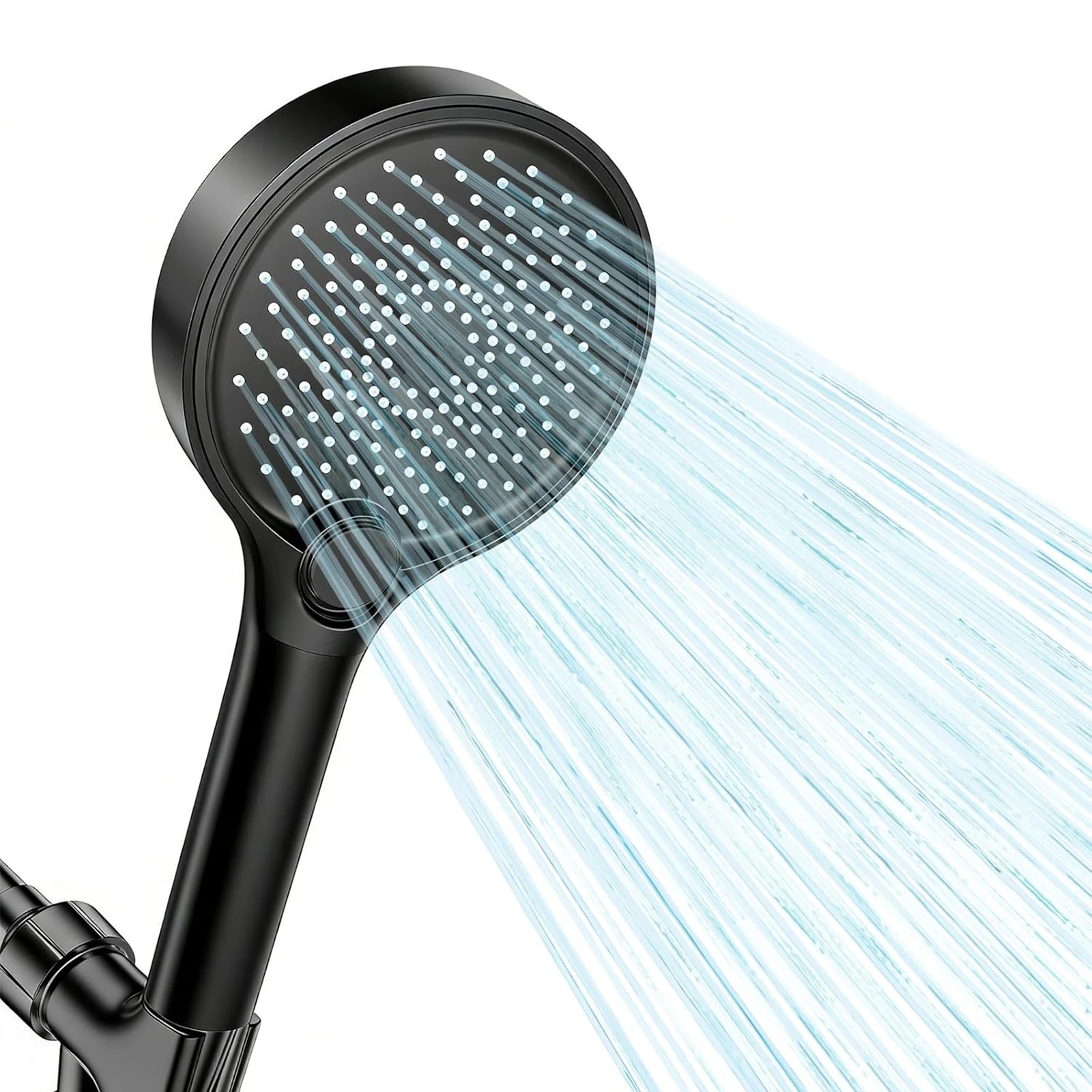 

Residential Bathroom Bath Fixture, Handheld Filter Shower Head, 3 Adjustable Modes Black Shower Head, Shower Head for Household Daily Bath Cleansing