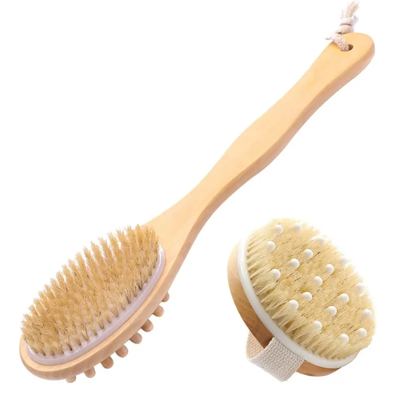 

Dry and Wet Brush Scrubber Air Cushion Long Handle Body Massage Brush