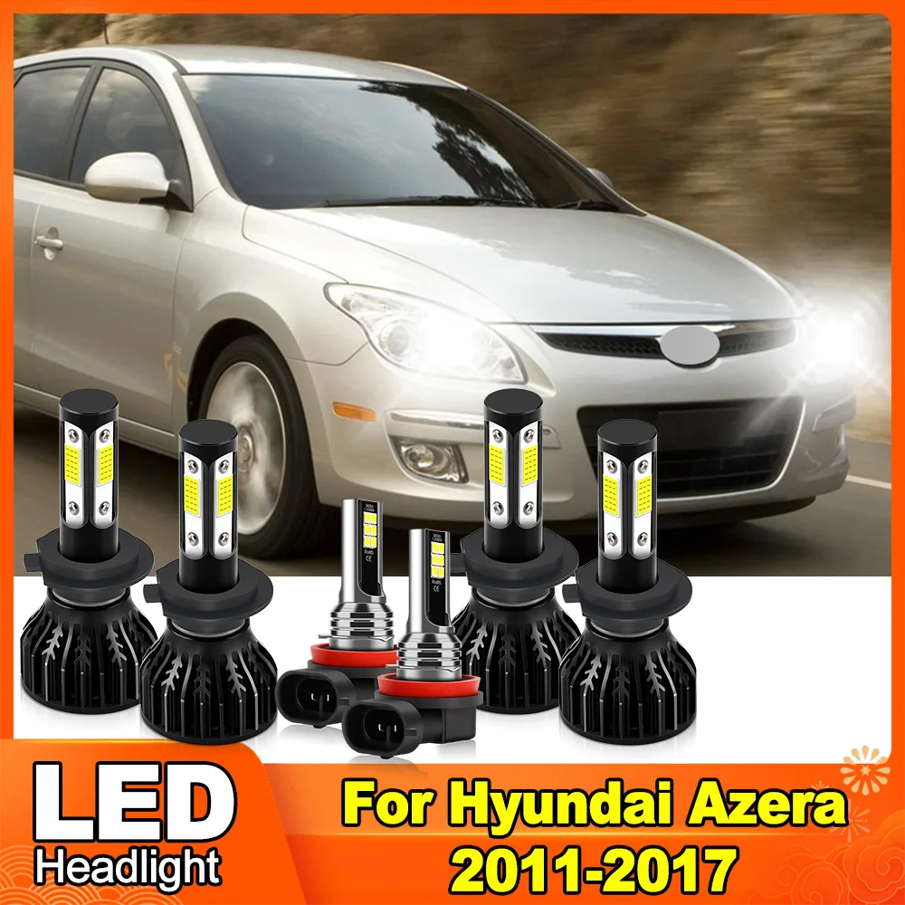 

Car LED Headlight 6000K White COB Chips 60000LM High Low Beam Headlamp Fog Light Plug and Play For Hyundai Azera 2011-2016 2017