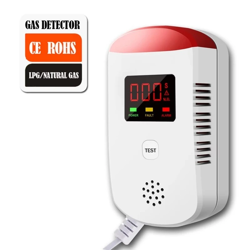 

Подключаемый кухонный детектор утечки газа для приготовления пищи, детектор утечки природного газа, сигнализация, детектор горючего газа, домашняя система сигнализации