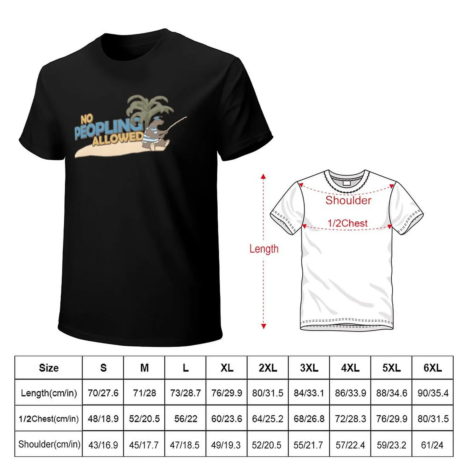 No Peopling Allowed T-Shirt Casual Loose Fit Short Sleeve T-Shirt