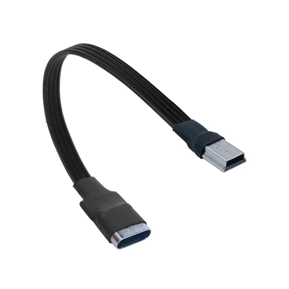 10CM 20CM 30CM 50CM 1M 90 Degree Up Down Left Right Angled Mini/Micro USB  Male To USB Type-C Female Data Charging Short Cable