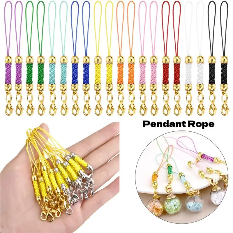 

10Pcs/lots Lanyard Lariat Strap Cords Lobster Clasp Rope Keychain Hooks Mobile Set Charms Keyring Pendant Key Ring Accessories