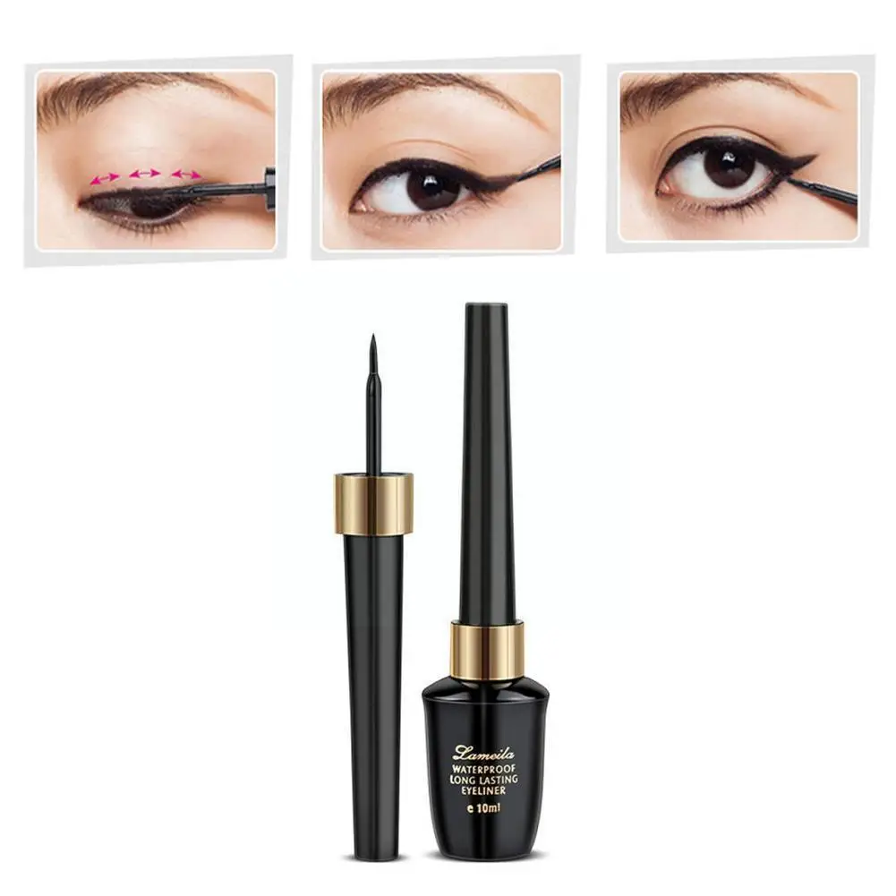 10Ml Waterdichte Vloeibare Eyeliner Lijm Pen Eyeliner Sneldrogend, Make-Up Niet-Smudge Zweetbestendig, Oog M2j4