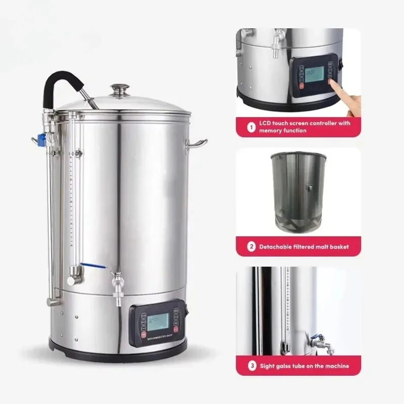 

【Best-selling】30 40 60L Home Brewing Equipment/maquina Para Hacer Cerveza/Beer Mash Tun/similar Guten Microbrewer All in One Bre