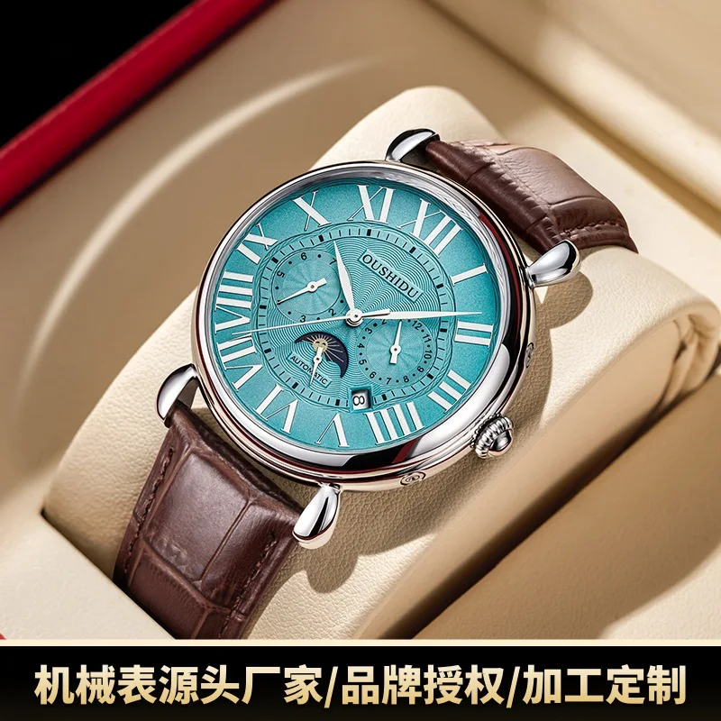 

High-end men's automatic mechanical watch Tianjin movement 316L steel multifunction waterproof calendar watch