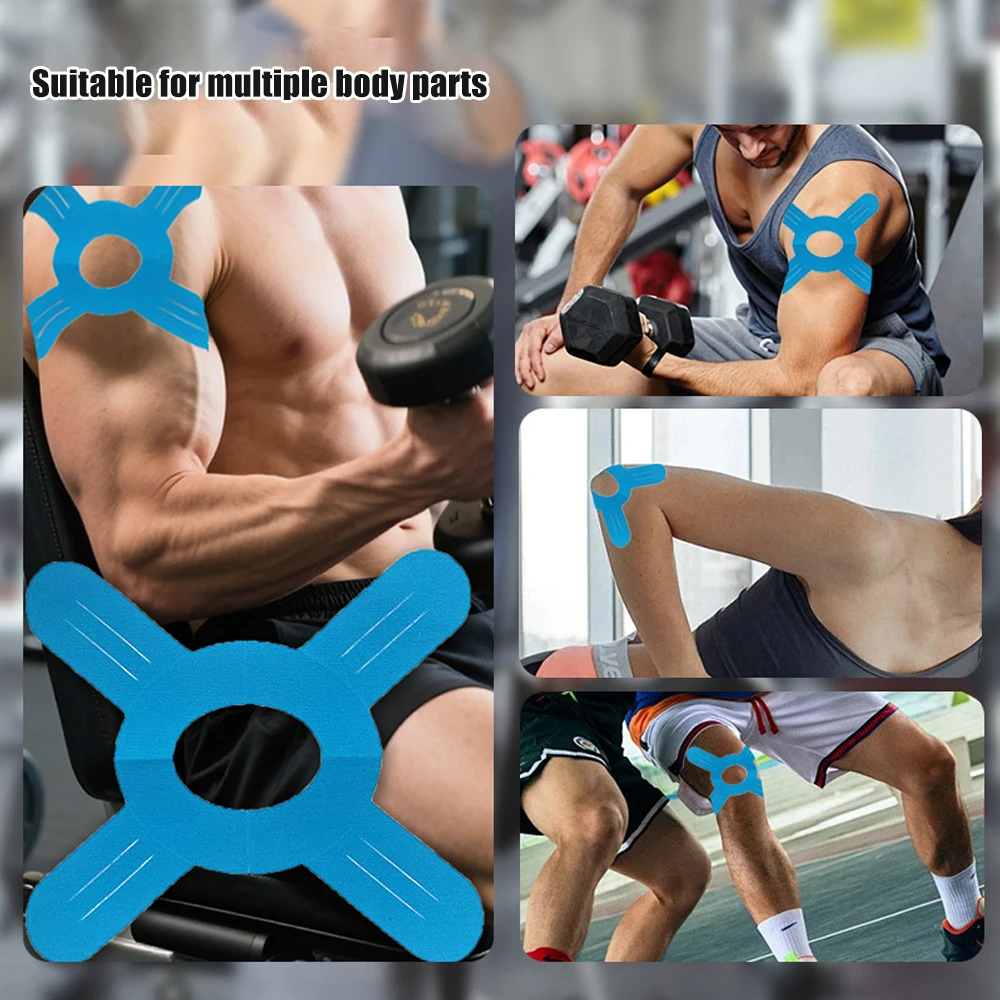 5 pçs fita para joelhos respirável pré-cortado esportes fita atlética suporte de joelho adesivo para reduzir lesões aumentando flexibilidade