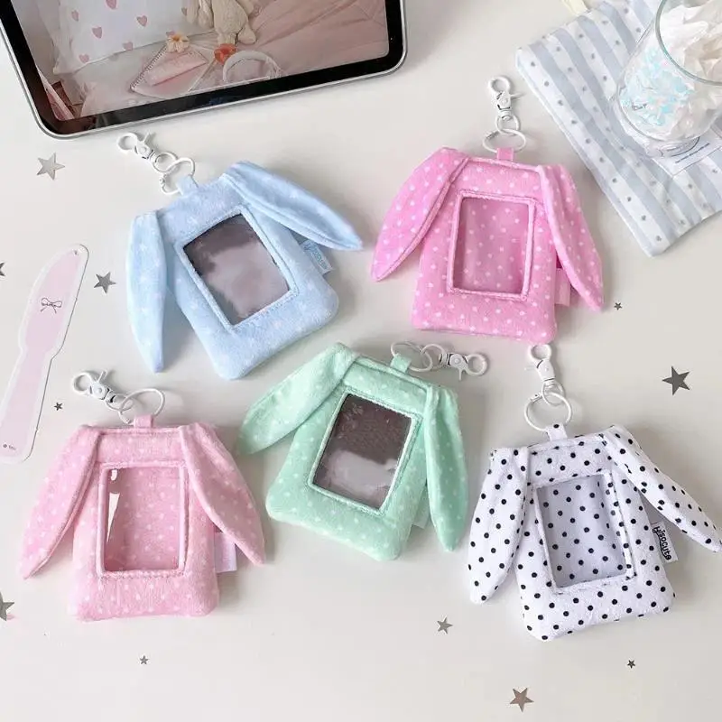 1 pièce Classeur à cartes photo Kpop de 3 pouces, motif lapin, mini porte-cartes photo Kpop pour collection de cartes