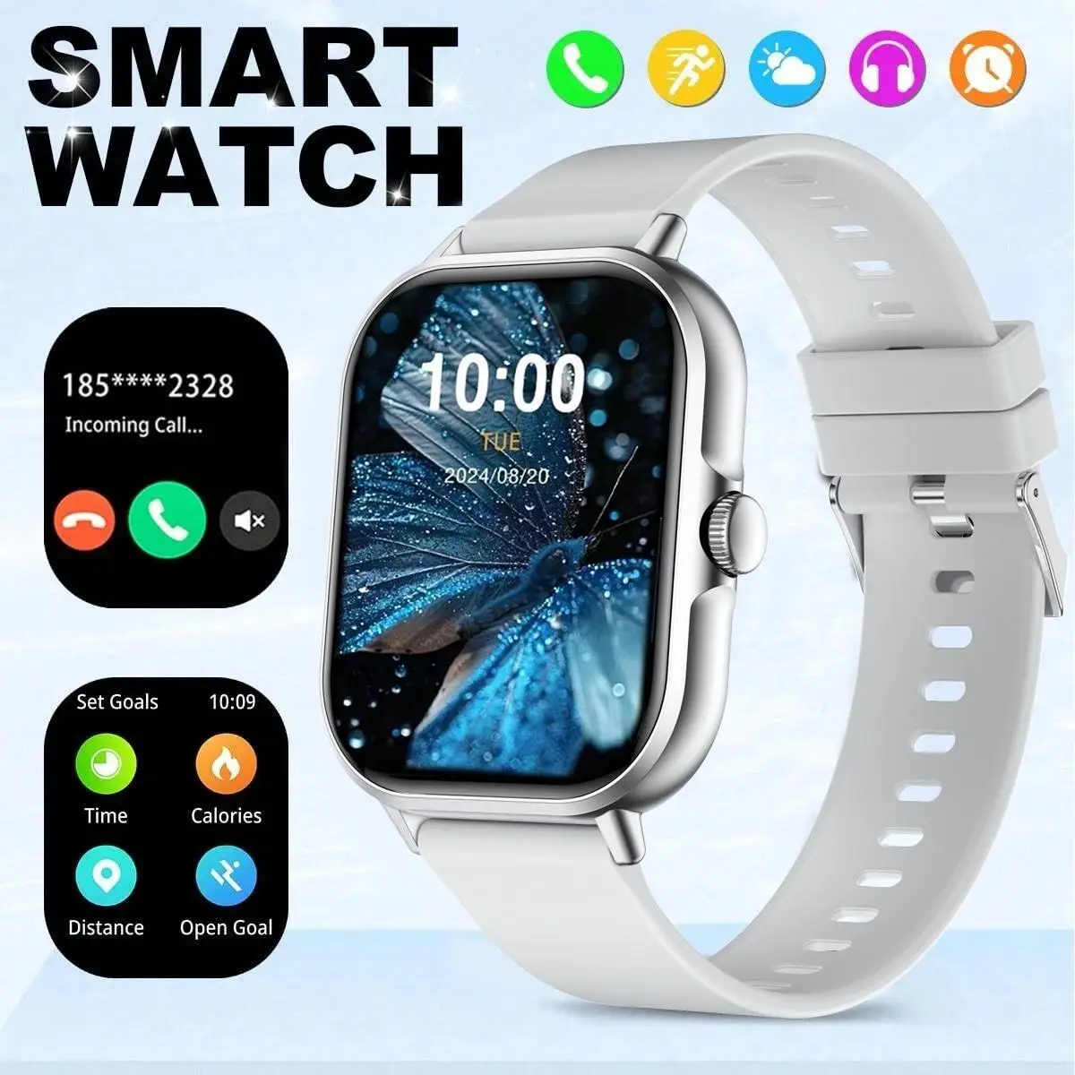 Women's Fashion Smart Watch - Elegant Wristwatch with Wireless Calling Message Reminder Music Control for Daily & Casual Wear