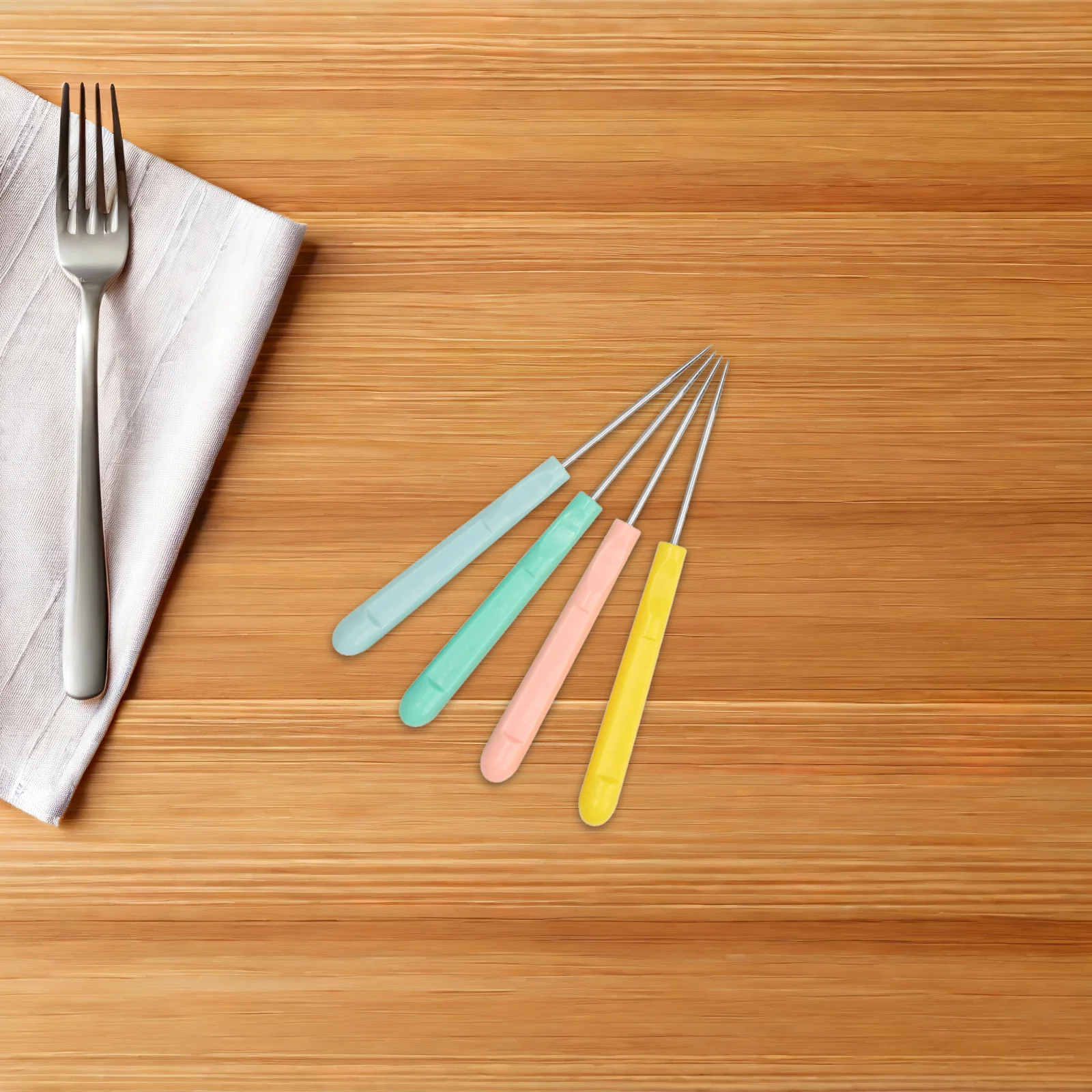 

4pcs Sugar Stirring Scribe Needle Cookie Tools 5 2Inch Pink Yellow Blue Green ABS Steel Anti Skid DIY Baking Cake Cupcakes