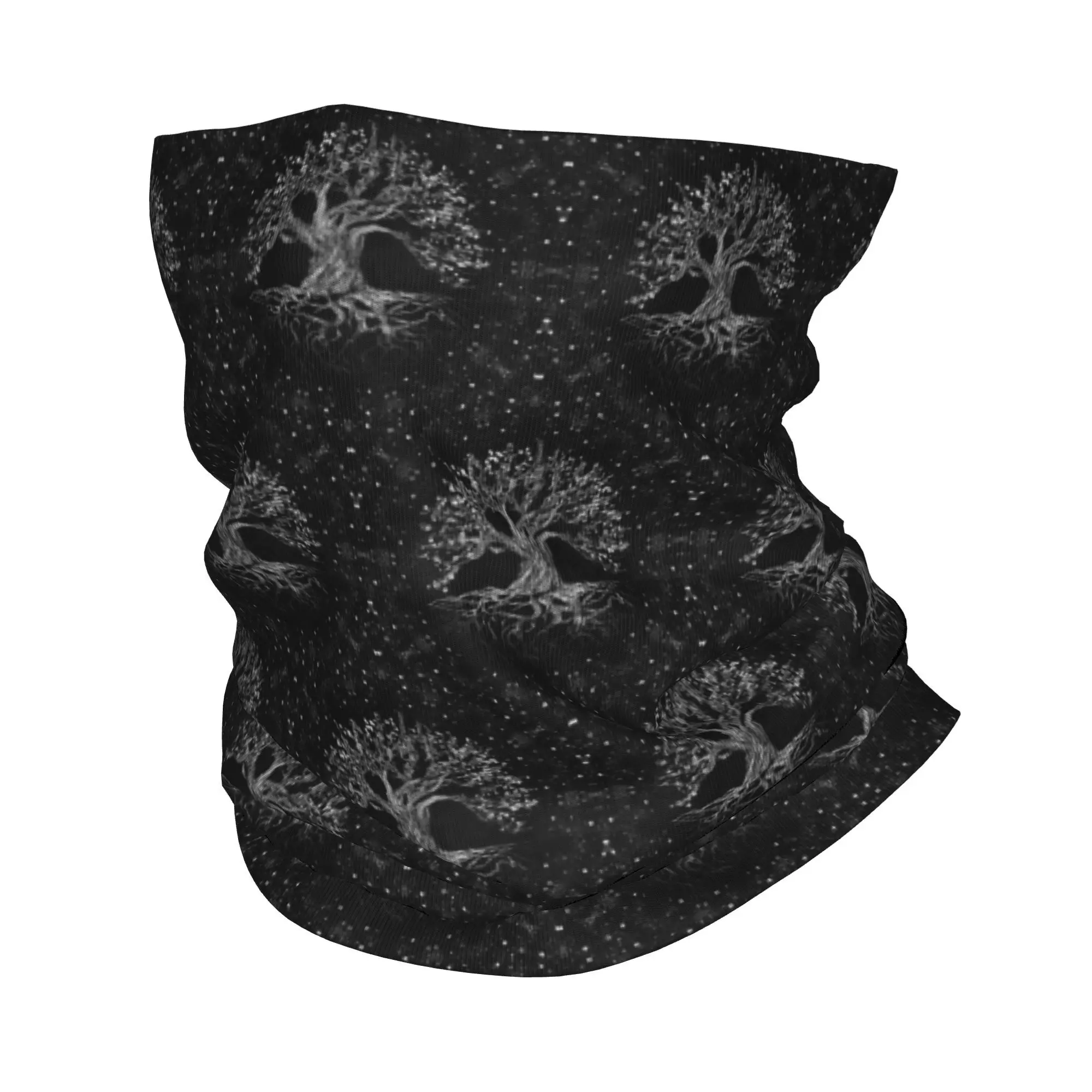 Tree of Life Drawing Black and White Bandana Neck Gaiter Printed Magic Scarf Balaclava Outdoor Sports Unisex Adult Windproof