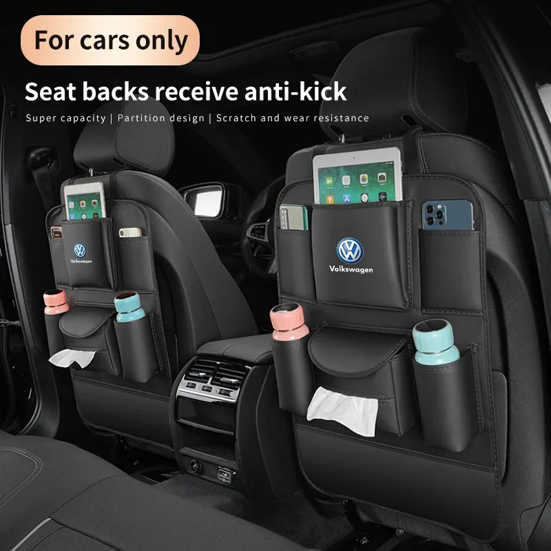 

Car Seat Back Storage Bag Rear Anti-wear Antikick Pad For Volkswagen GTI Golf Magotan Arteon Tiguan Passat Touareg Polo CC Caddy