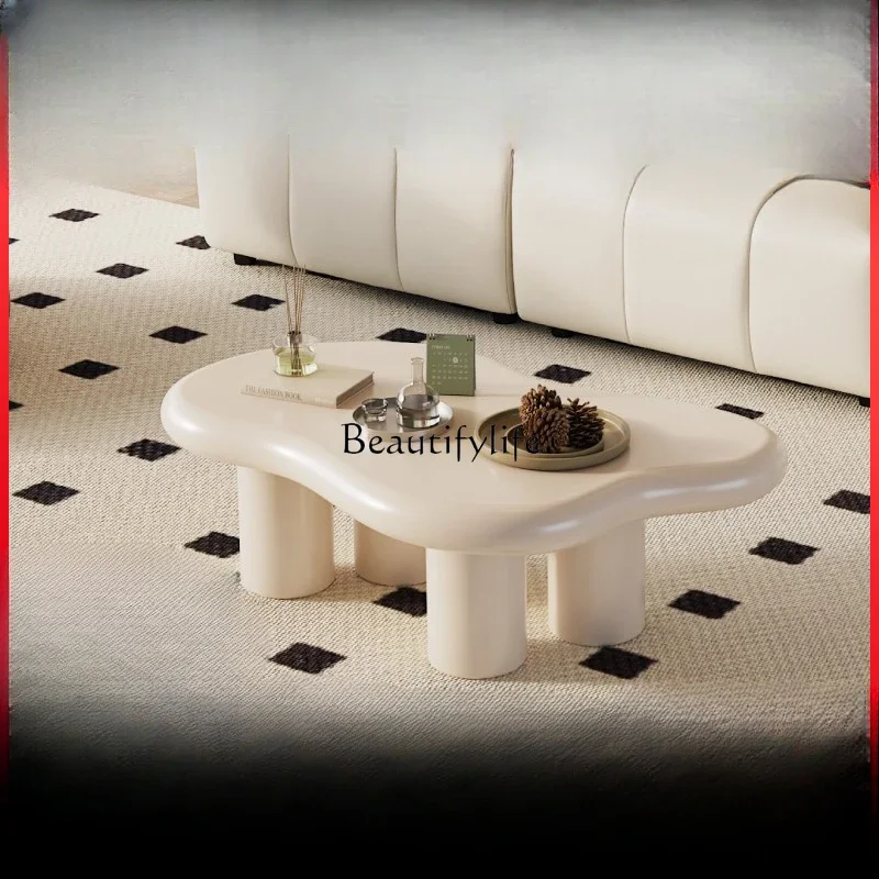 Cream wind irregular cloud coffee table living room coffee table