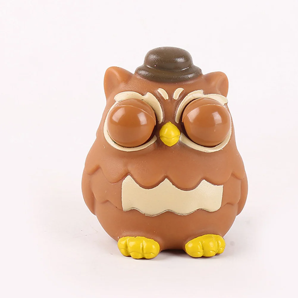 3Pcs Eye Popping Squeeze Owls Adorable Stress Reliever Portable Fidget gifts Squeeze Toys Owl Stretchy Toys