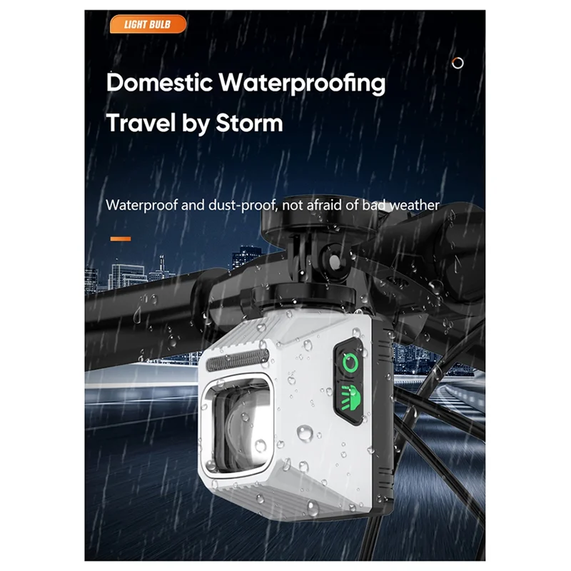 B72A USB شحن دراجة الجبهة ضوء LED مصباح يدوي الدراجة الجبلية E-الدراجة ليلة الدراجات مصباح