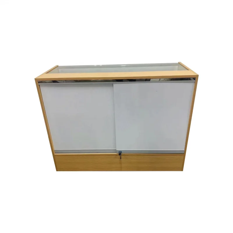 custom.Keway Factory Hot Sale Checkout Counter Glass Display Cabinet for Malls